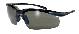 Apex Bifocal Shatterproof Safety Glasses  UV400 Black Frame  2.00 Magnification 