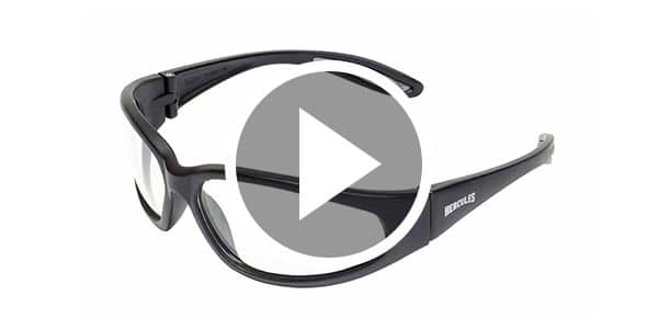 Hercules Bifocal Safety Glasses Red Frame 