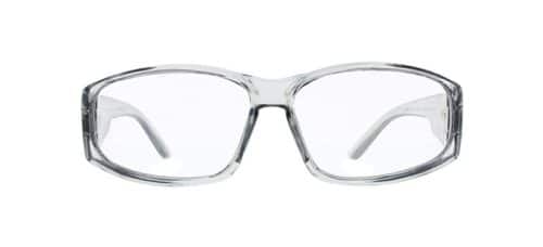 U Pick Reading Rx Hoya Safety Eyeglasses Gray Frame 50 Large Clear Poly F9900 AO 