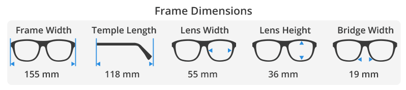 Prescription Safety Glasses Frame Dimensions 