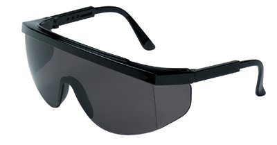 Crews Tomahawk Safety Glasses With Black Frame and Gray Lens ANSI Z87 