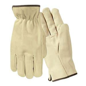 Economy Grade Grain Cowhide Leather Drivers Gloves