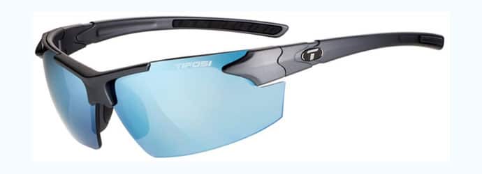 Tifosi Jet FC Sunglasses-Sports/Athletic Eyewear-Smoke Lenses/Metallic Red Frame 