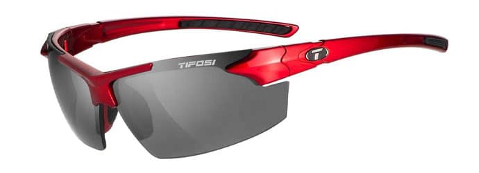 matte cadre blanc Golf/Sports Eyewear Tifosi Jet Lunettes de soleil fumée rouge Lentilles 