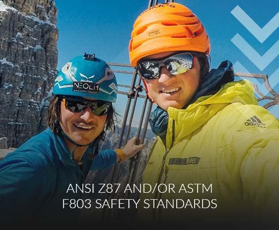 ANSI Z87 and ASTM F803 Safety Sports Sunglasses