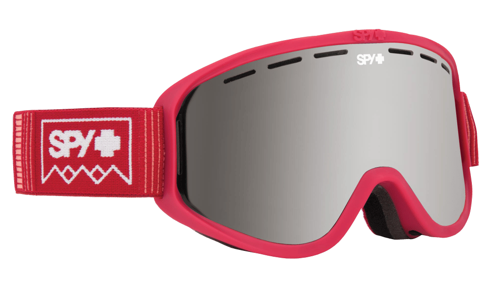 SPY Crusher Snow Goggles - Matte Black Frame With LL Persimmon Lens, Anti-Fog & 100% UV Protection