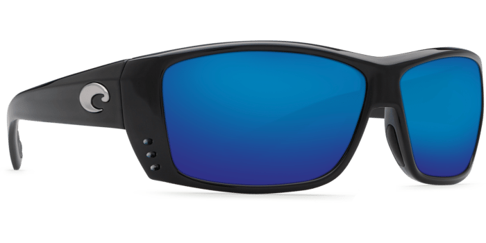 Cat Cay Sunglasses at11-shiny-black-blue-mirror-lens-angle4
