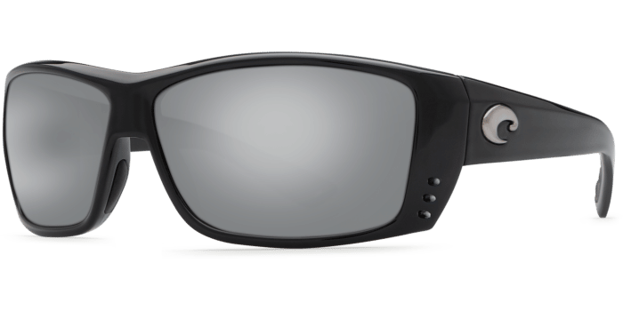 Cat Cay Sunglasses at11-shiny-black-silver-mirror-lens-angle2