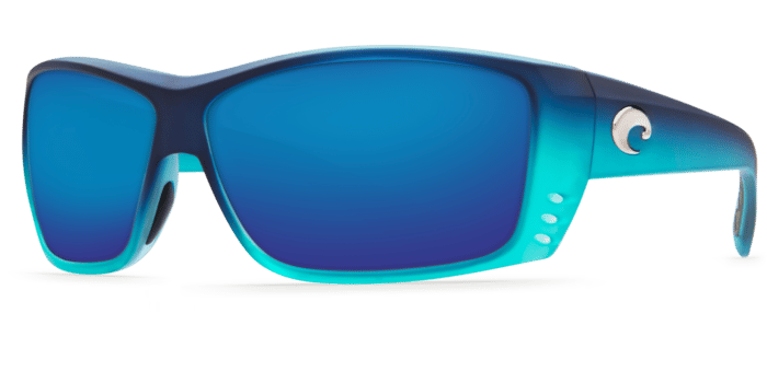 Cat Cay Sunglasses at73-matte-caribbean-fade-blue-mirror-lens-angle2