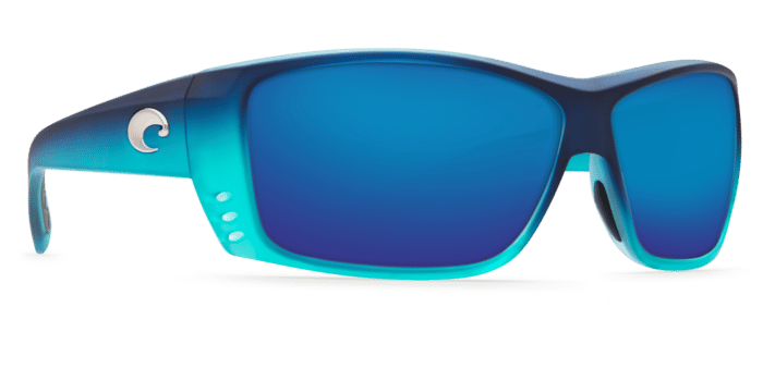 Cat Cay Sunglasses at73-matte-caribbean-fade-blue-mirror-lens-angle4