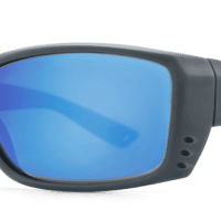 Cat Cay Sunglasses at98-matte-gray-blue-mirror-lens-angle2