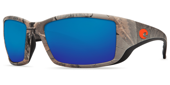 Blackfin Sunglasses bl69-realtree-xtra-camo-orange-logo-blue-mirror-lens-angle2