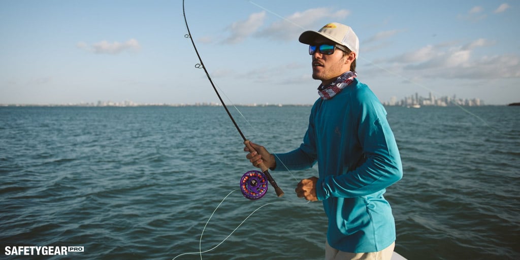 man wearing sunglasses fishing