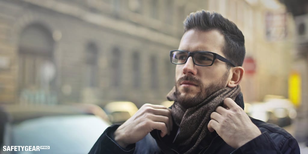 man wearing tinted sunglasses