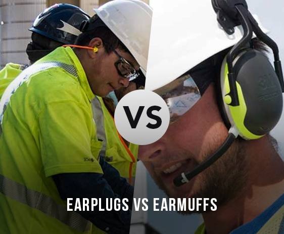 workers wearing earmuffs