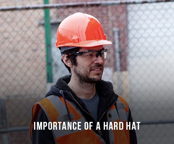 worker wearing hard hat