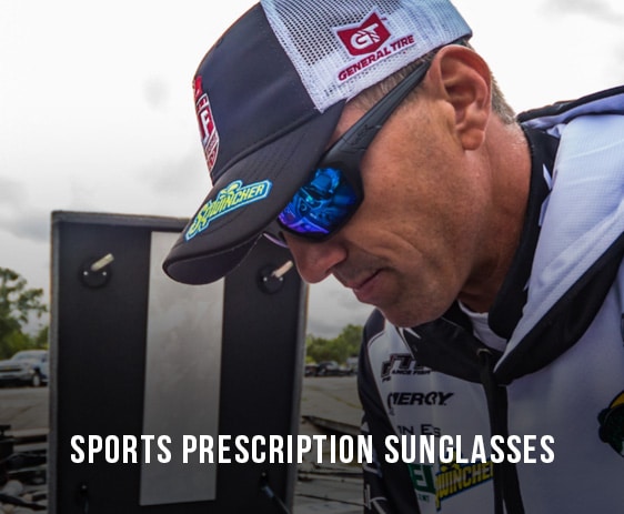 athlete wearing sports prescription sunglasses