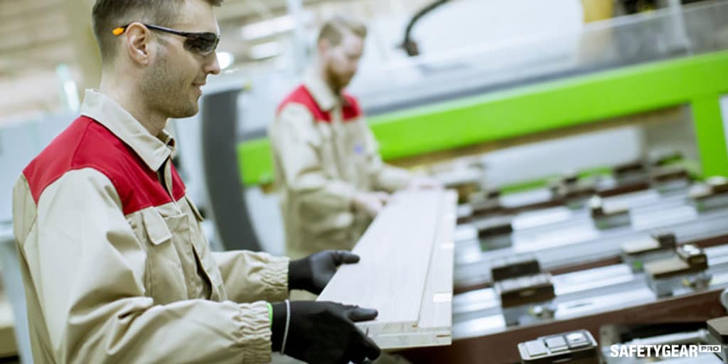 Men working wearing safety gears