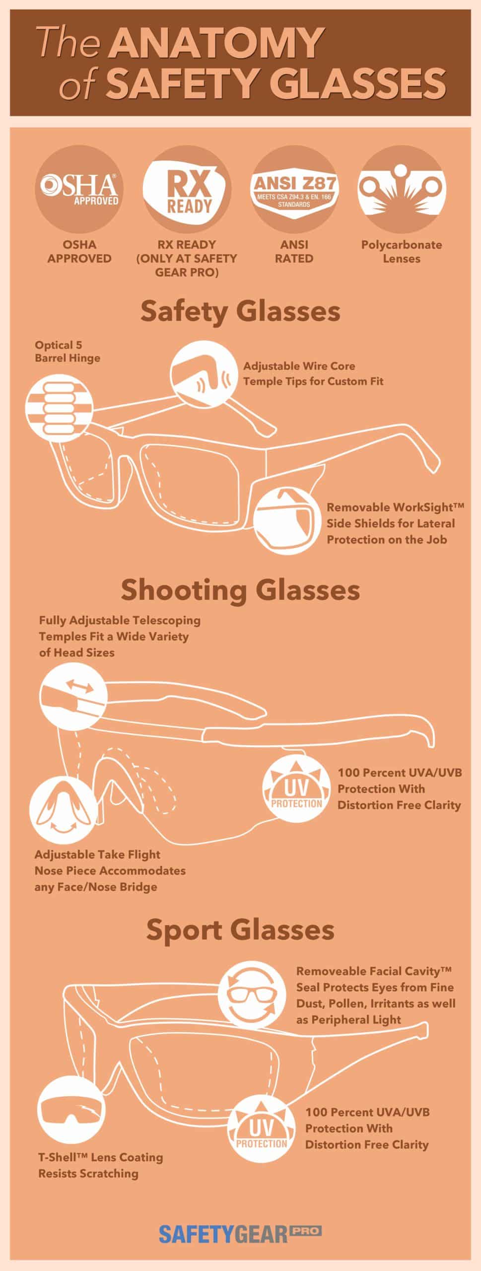 The Anatomy of Safety Glasses Infographic