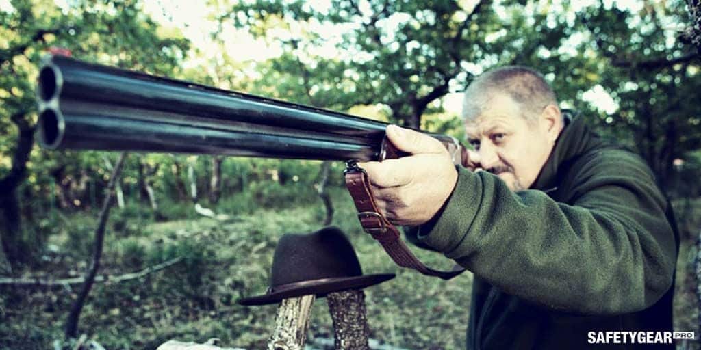 Man using shooting gun