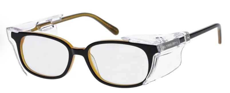 OnGuard A-2 SG108 Prescription Safety Glasses – Black Honey