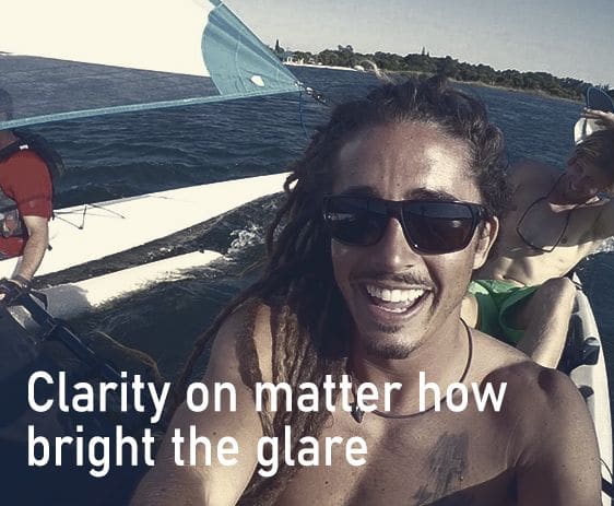Clarity on matter how bright the glare feature