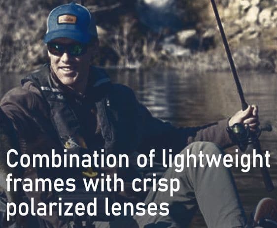 Combination of lightweight frames with crisp polarized lenses feature
