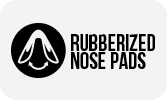 Rubberized Nose Pads - Product Feature