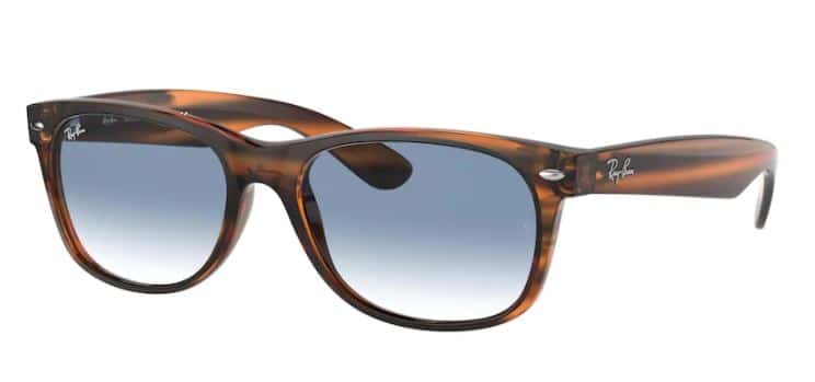 Ray-Ban RB2132F New Wayfarer Classic Sunglasses - Low Bridge Fit ...