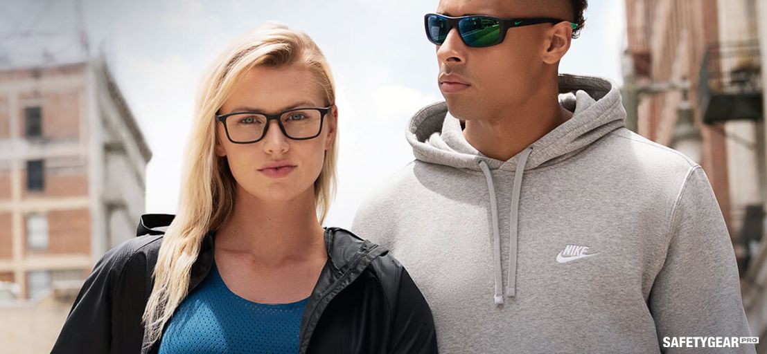 Couple wearing Nike Prescription Glasses