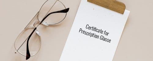 A Certificate for Prescription Glasses Online
