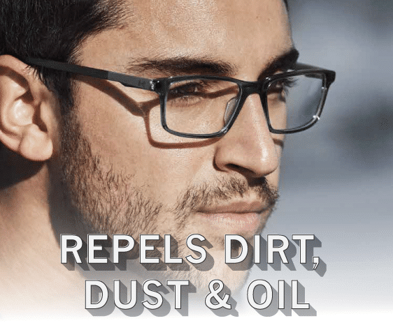 Repels Dirt, Dust, & Oil Feature