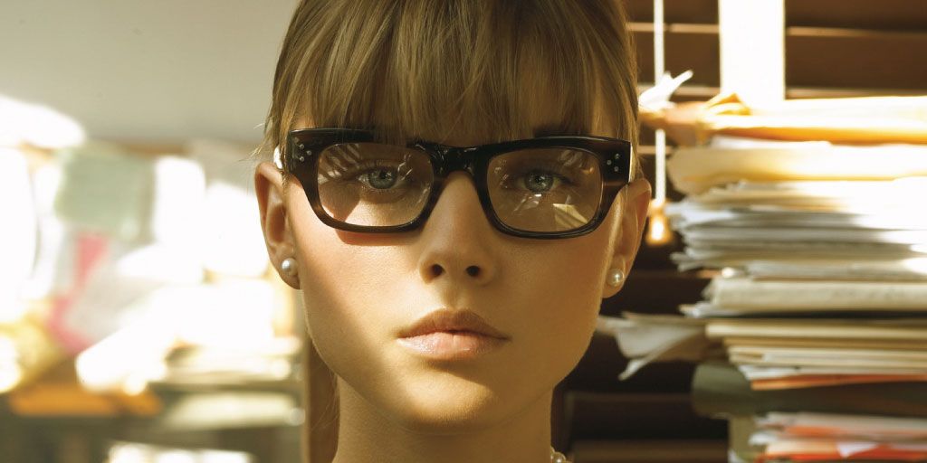 Woman Wearing Contacts and Glasses