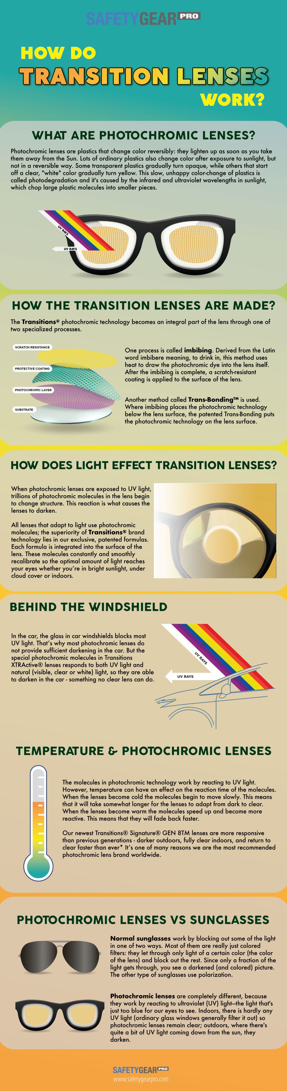 How Do Transition Lenses Work? Infographic