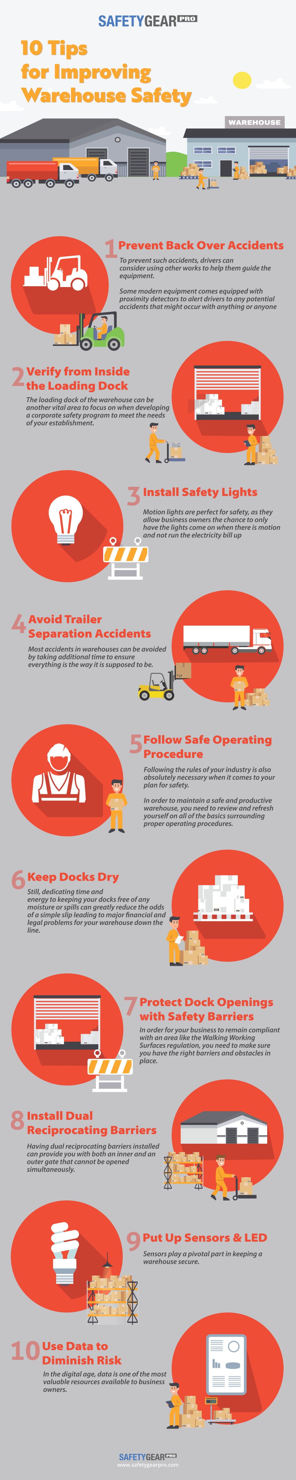 Ten Essential Tips for Improving Warehouse Safety Infographic