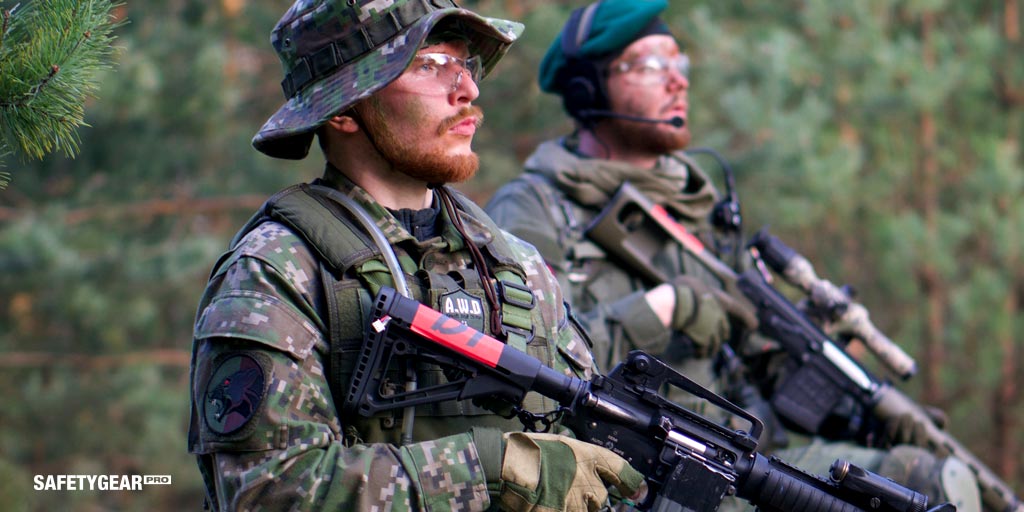 Soldiers Wearing Prescription Shooting Glasses