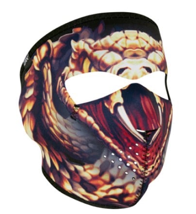Zanheadgear – Mezza Maschera In Neoprene Reversibile – Mimetica Woodland/Nera – Taglia Unica, Antivento, Lavabile – Per Sci, Moto, Aria Aperta