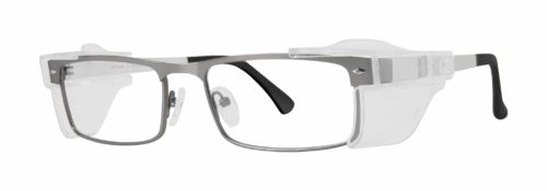 Attitude 5 w. SS (Matte-Grey Front, Silver Temples)-safety-gear-pro
