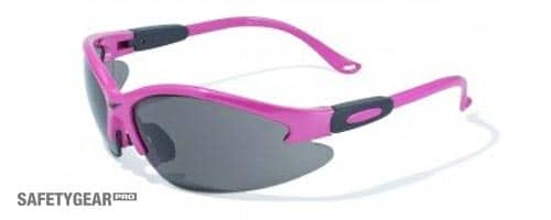 Cougar Safety Glasses Hot Pink Frame Smoke Lens ANSI UV400 Shatterproof Z87