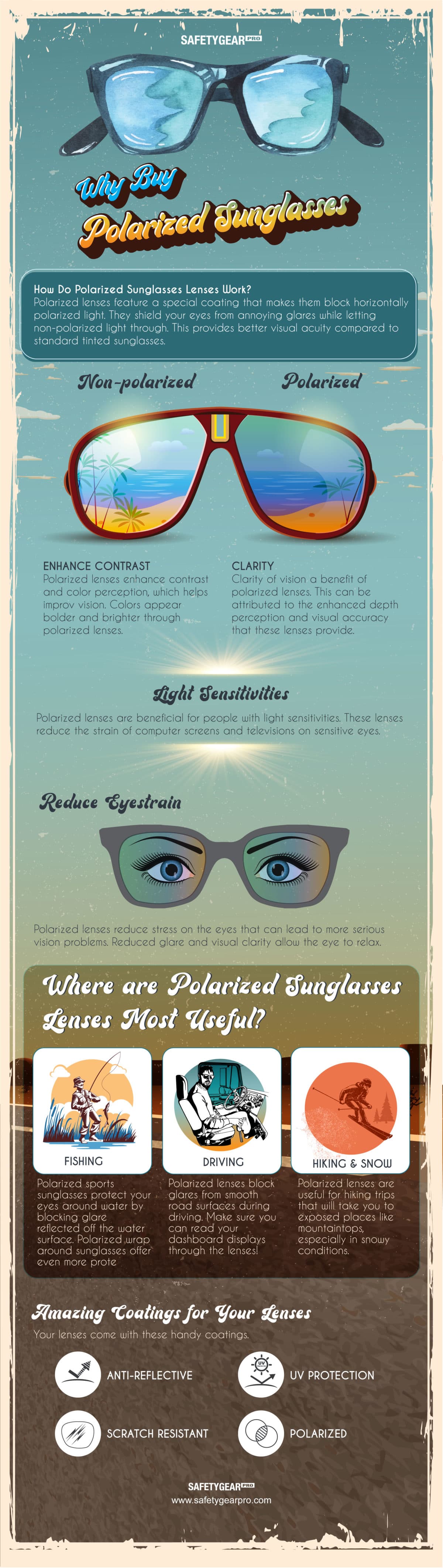 Why You Should Buy Polarized Sunglasses Infographic