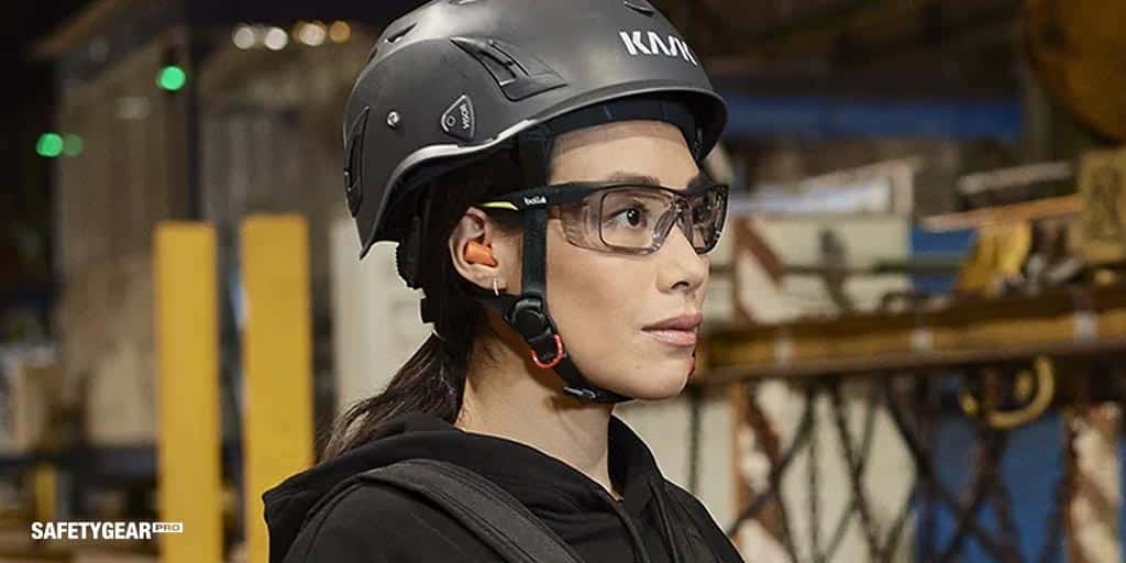 Woman Wearing Protective Eyewear
