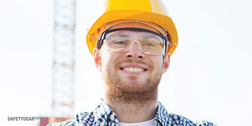 Construction Worker Wearing prescription Safety Glasses
