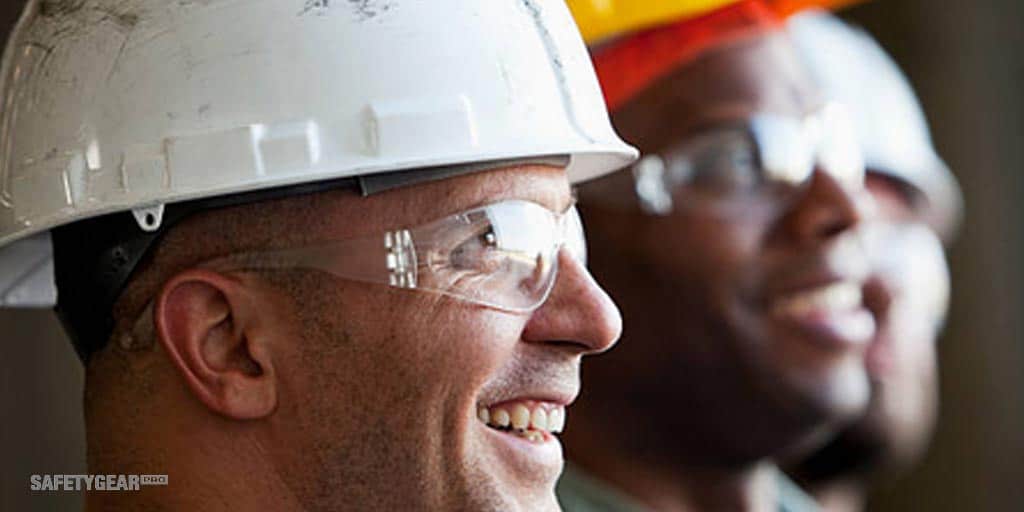 Construction Workers Wearing Safety Glasses