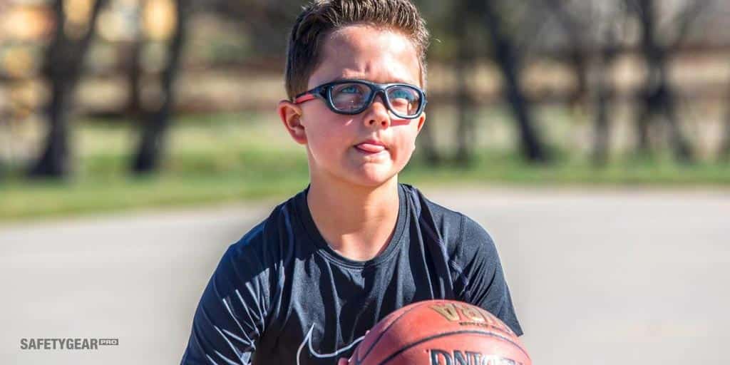 Kids Wearing sport Safety Glasses