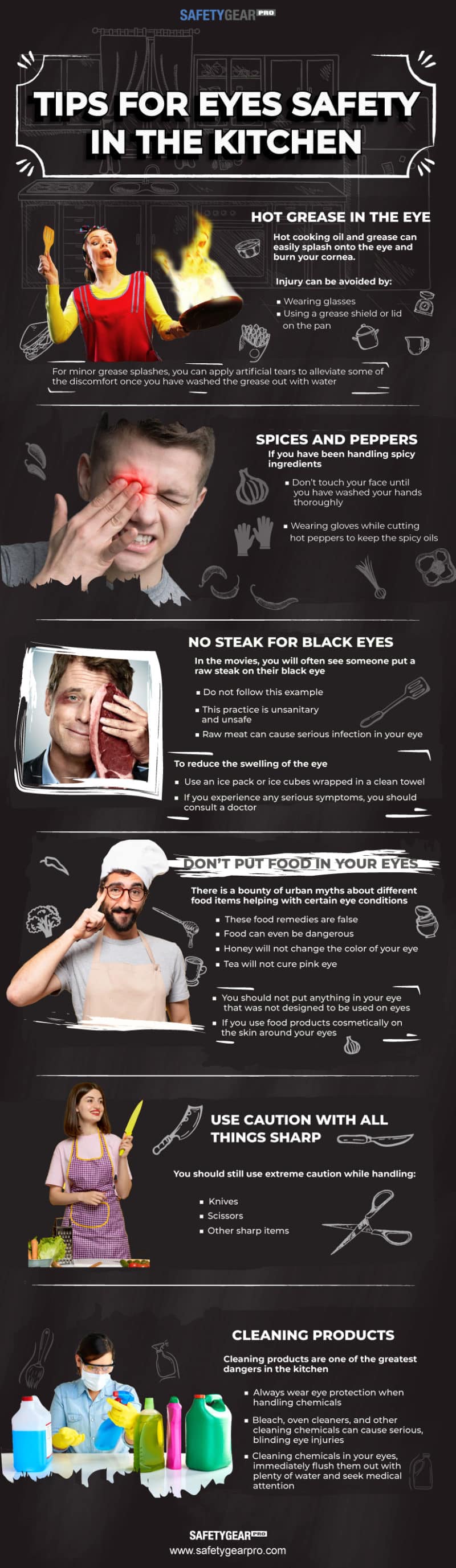 Tips To Improve Eye Protection in the Kitchen Infographic