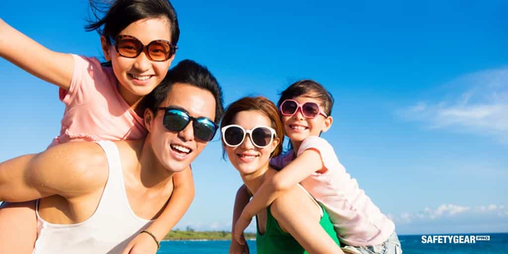 Family Wearing Sunglasses