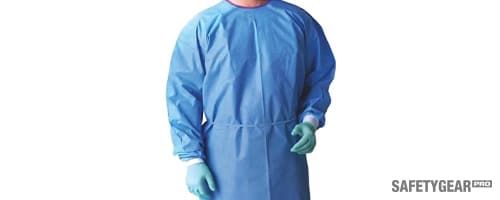 Disposable Isolation Gown Level 1 Non-Woven White Cuffs