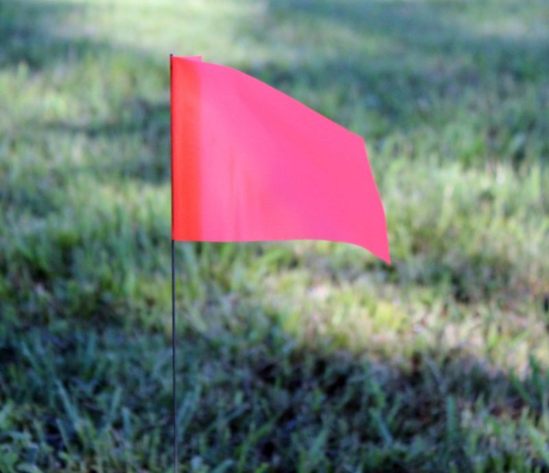 Presco Solid Marking Flags Red GLO