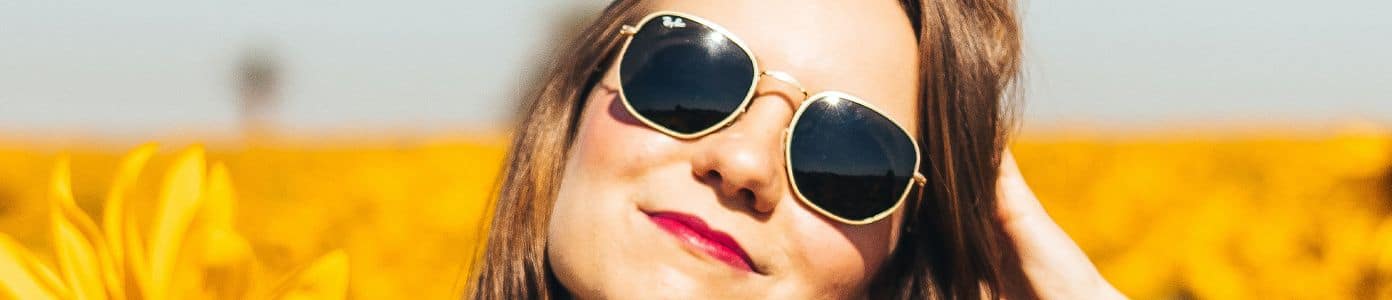 woman wearing prescription sunglasses