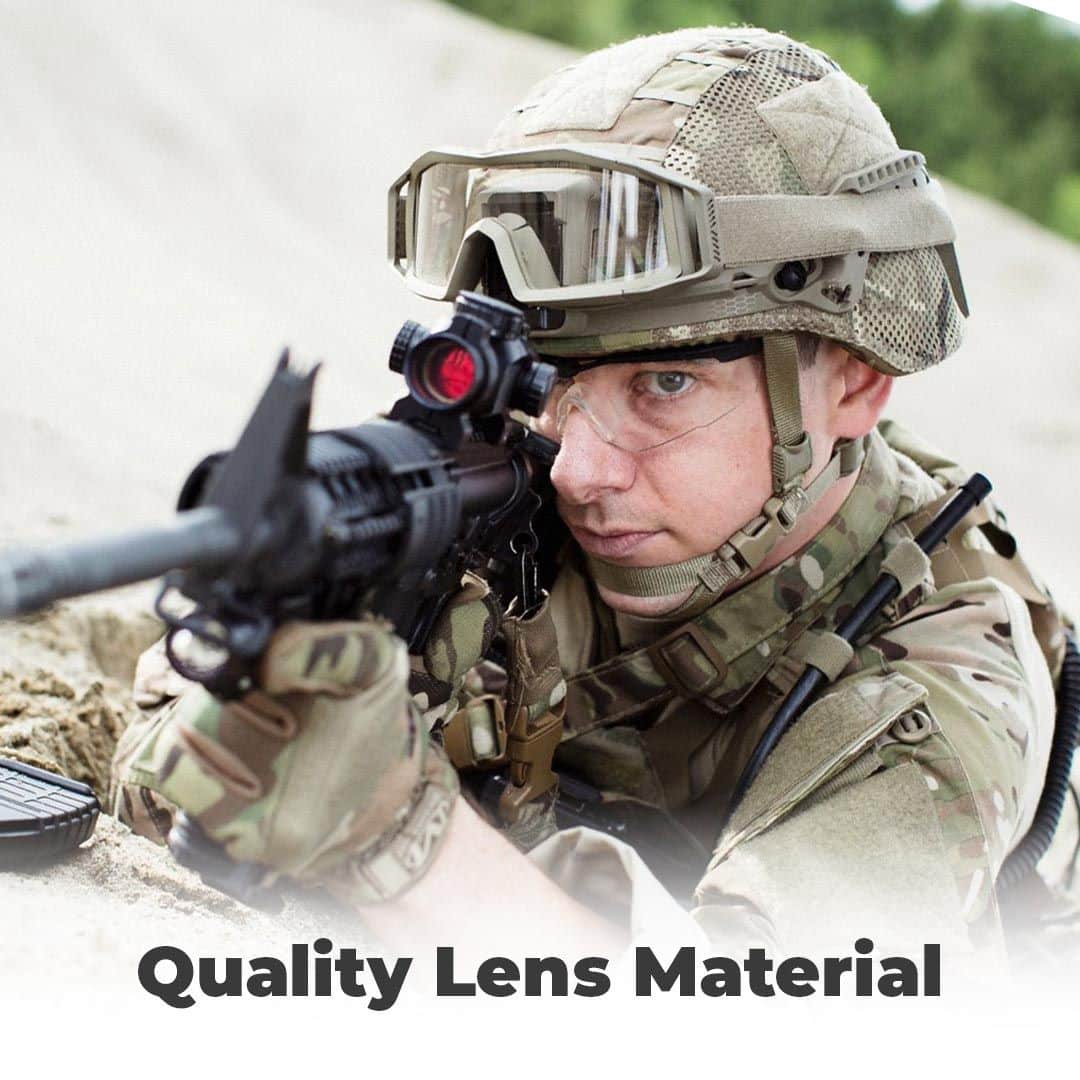 quality lens material - best prescription shooting glasses